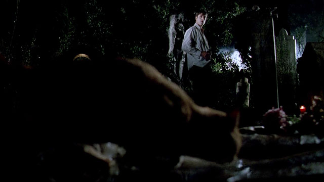 Dellamorte Dellamore - Francesco Dellamorte Rupert Everett with ginger tabby cat drinking water