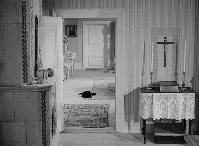 The Devil's Eye - Djävulens öga - black cat lying in hallway