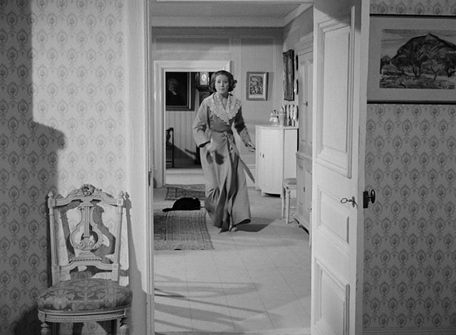 The Devil's Eye - Djävulens öga - black cat lying in hallway with Renata Gertrud Fridh
