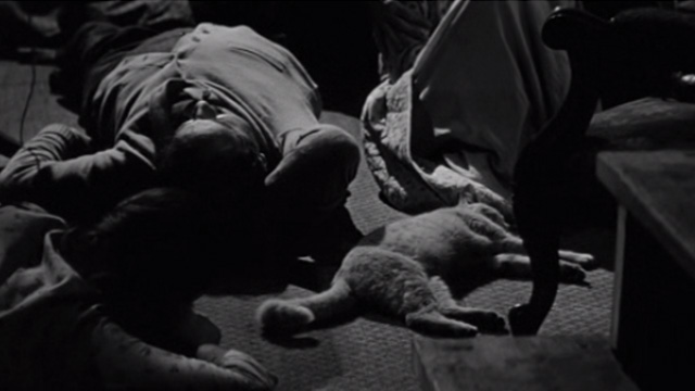 The Diary of Anne Frank - orange tabby cat Mouschi Orangey sleeping with family on floor