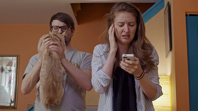 Discontinuity -  Tabitha Sam Howard and Stephen Ben Johnson with ginger tabby cat Patty