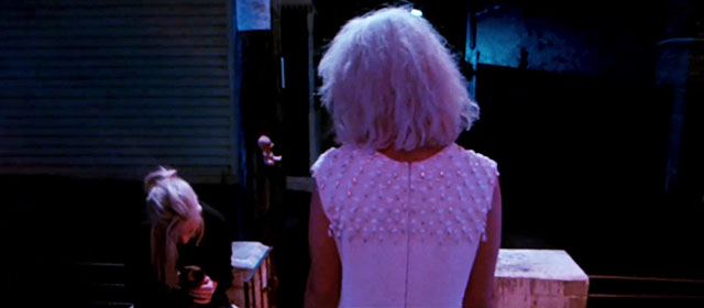 Dogs in Space - tortoiseshell kitten being petted on porch by The Girl Deanna Bond as Anna Saskia Post approaches