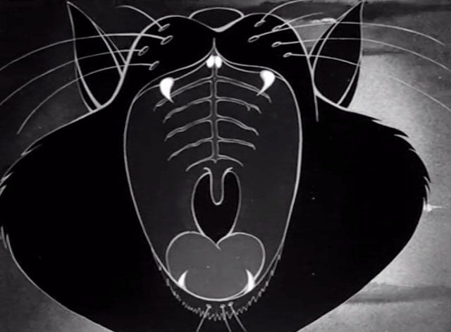 Dustbin Parade - inside of cartoon black cat's mouth