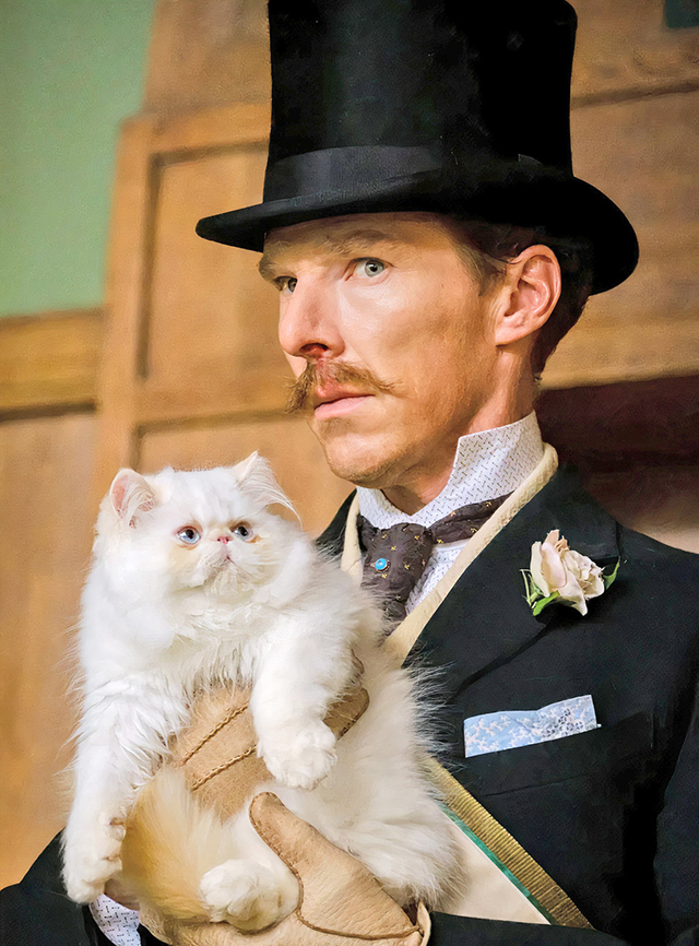 The Electrical Life of Louis Wain - Louis Benedict Cumberbatch holding Persian kitten