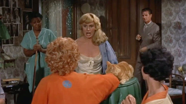 Elmer Gantry - Lulu Shirley Jones talking near ginger tabby cat in whorehouse