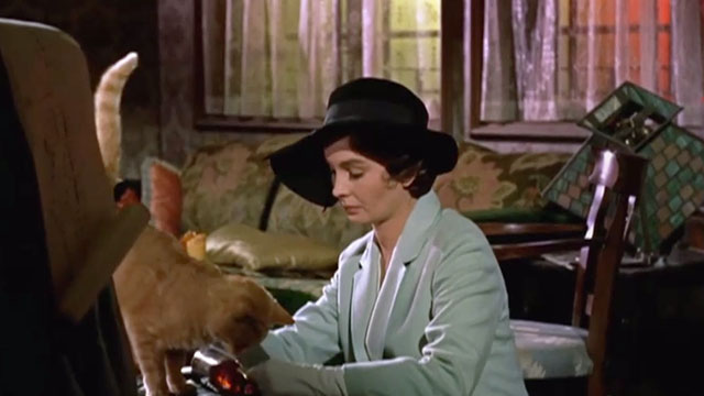 Elmer Gantry - Sister Sharon Jennifer Jones petting ginger tabby cat