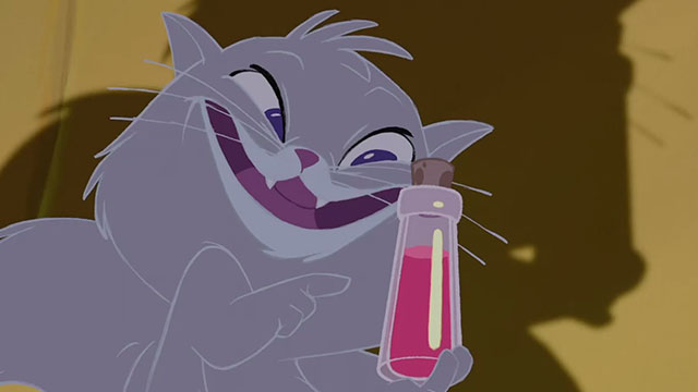 The Emperor's New Groove - cartoon kitten Yzma smiling while pointing to vial