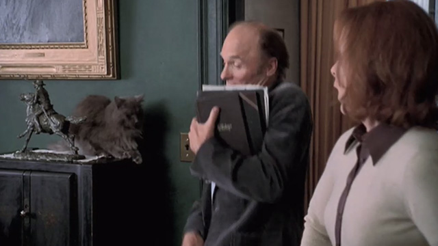 Empire Falls - long haired gray cat Timmy after swiping at Miles Ed Harris