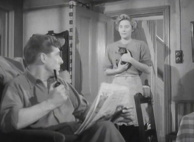 The End of the Road - Molly Naomi chance holding tabby kitten with Barney Duncan Lamont
