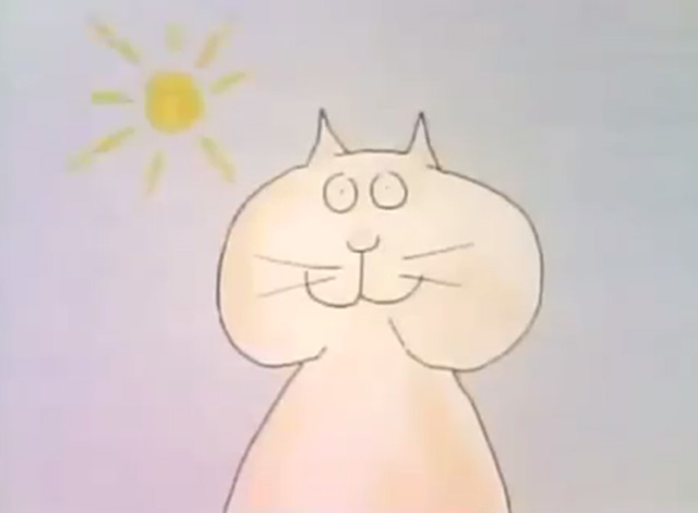 Everything You Need to Know About Cats - cartoon cat smiling in front of sun