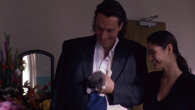 Excessive Force - tabby kitten held by Terry Thomas Ian Griffith with Anna Charlotte Lewis