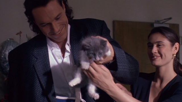 Excessive Force - tabby kitten held by Terry Thomas Ian Griffith and Anna Charlotte Lewis