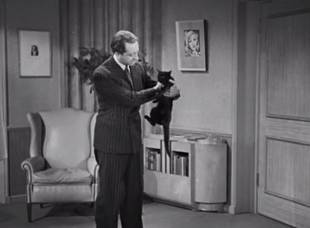 The Falcon in Hollywood - black cat being held by Martin S. Dwyer John Abbott