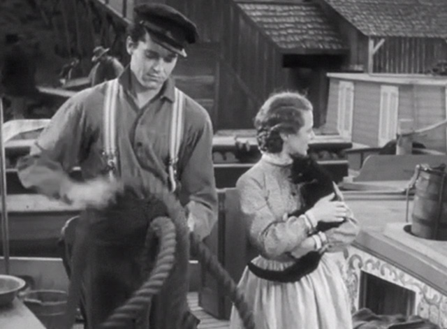 The Farmer Takes a Wife - Molly Janet Gaynor holding tuxedo cat with Dan Henry Fonda