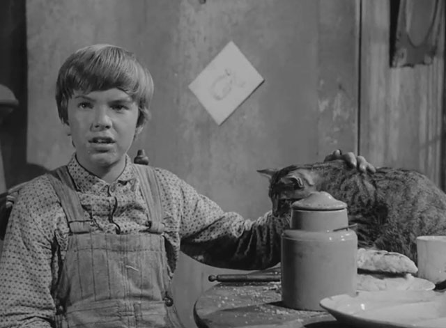 The Fool Killer - tabby cat panting on table with George Edward Albert