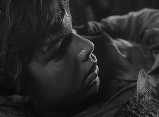 The Fool Killer - tabby cat sleeping in bed with George Edward Albert