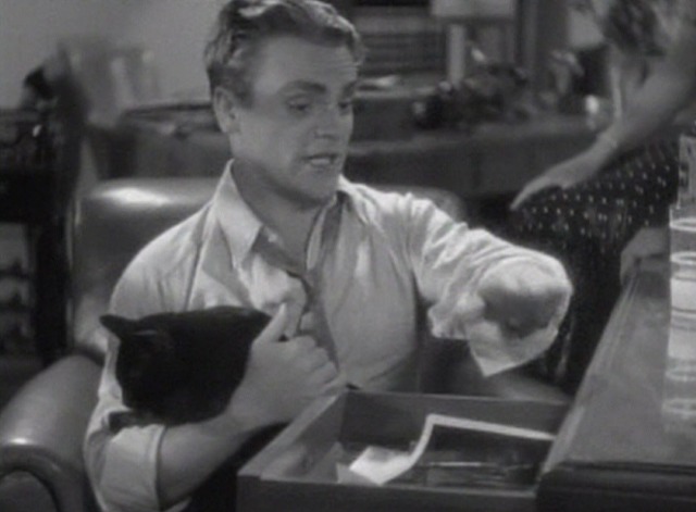 Footlight Parade - Chester with black cat on his lap