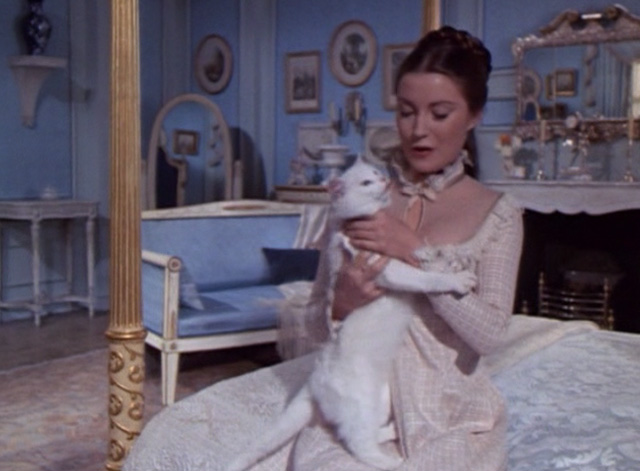 Frankenstein: The True Story - Prima Jane Seymour strangling white cat Constantine