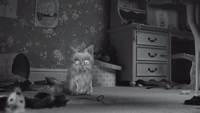 Frankenweenie - charred and stunned white Persian cat Mr. Whiskers
