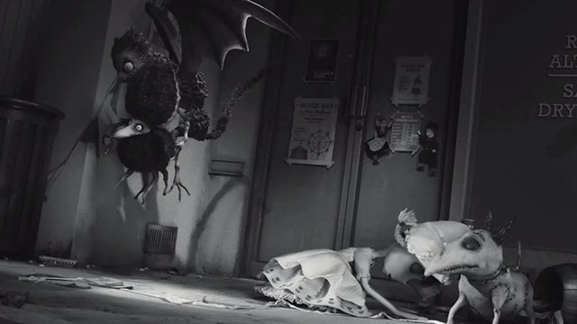 Frankenweenie - Mr. Whiskers as Vampire Cat snatching Persephone away from Shelly and Sparky