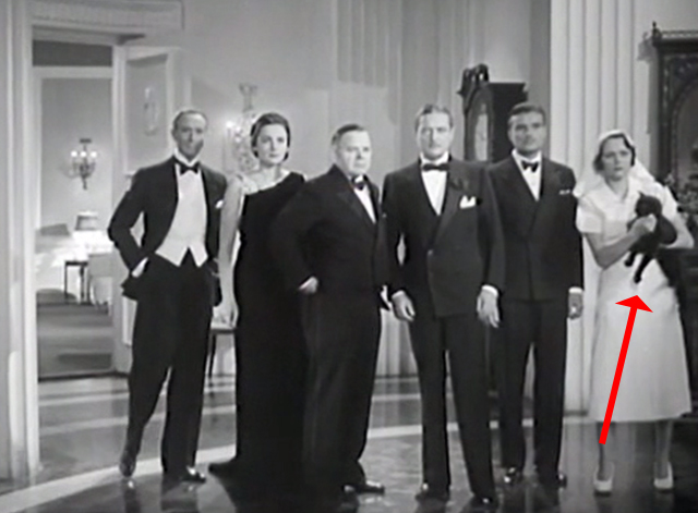 The Garden Murder Case - Nurse Beeton Benita Hume with group of suspects and black cat under her arm