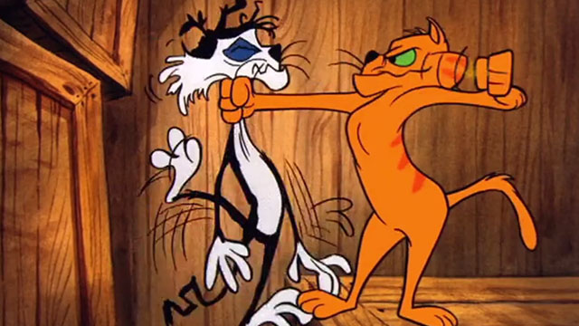 Gay Purr-ee - cartoon cats Jaune-Tom beating up Meowrice