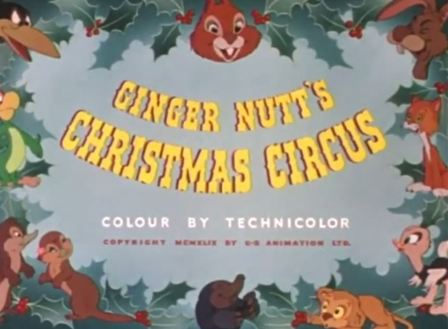 Ginger Nutt's Christmas Circus - Chester cat on title card
