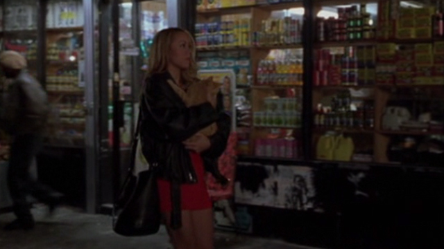 Glitter - Billie Mariah Carey walking down street with tabby cat Whisper