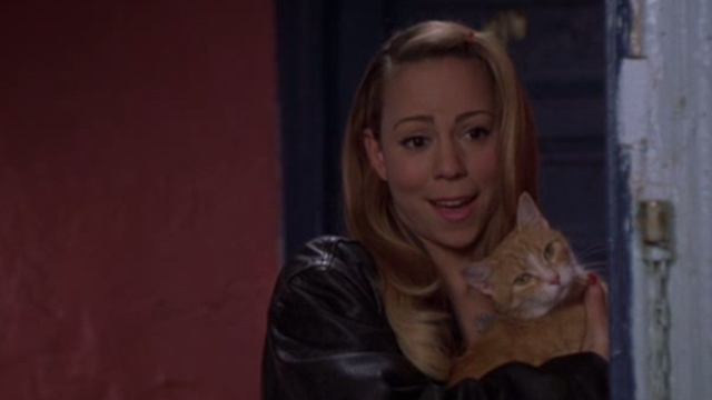 Glitter - Billie Mariah Carey outside apartment with tabby cat Whisper