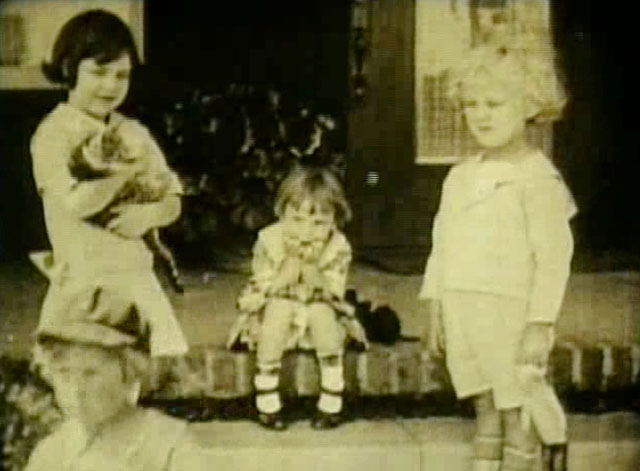 Going Straight - Violet Radcliffe holding tabby cat with waif Georgie Stone and 'Baby' Carmen De Rue