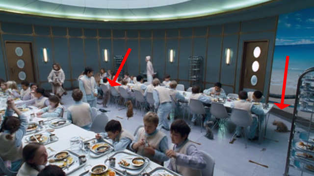 The Golden Compass - cats in background of cafeteria scene