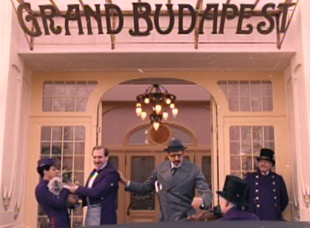 The Grand Budapest Hotel - handing off cat to Zero