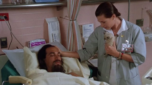 Hard to Kill - Andy Kelly LeBrock taking Siamese kitten away from Mason Storm Steven Seagal in coma