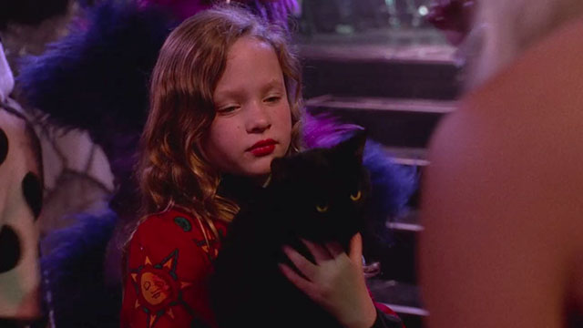 Hocus Pocus - black cat Binx held by Dani Thora Birch