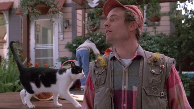 Honey, I Shrunk the Kids - tuxedo cat Spike with Russ Matt Frewer outside