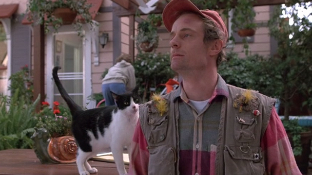 Honey, I Shrunk the Kids - tuxedo cat Spike with Russ Matt Frewer outside