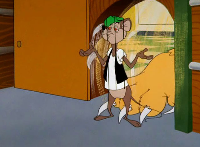 The Honey-Mousers - cartoon mouse Ned being sliced to pieces by cat's claws