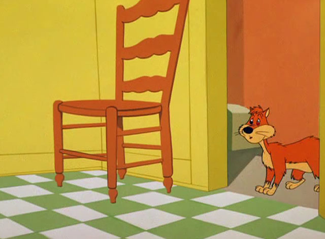 The Honey-Mousers - cartoon orange cat looking startled in doorway