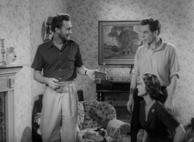 The House in the Woods - Geoffrey Michael Gough, Carol Patricia Roe with Spencer Ronald Howard and seal point Siamese cat Cleopatra on chair