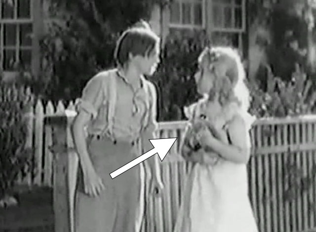 Huckleberry Finn - Tom Sawyer Jackie Coogan yelling at Becky Thatcher Mitzi Green holding small kitten