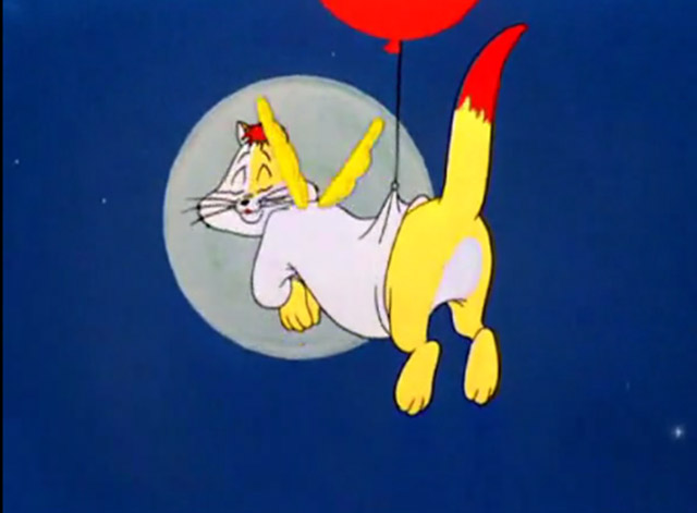 The Hypo-Chondri-Cat - Claude cat angel floating away in night sky