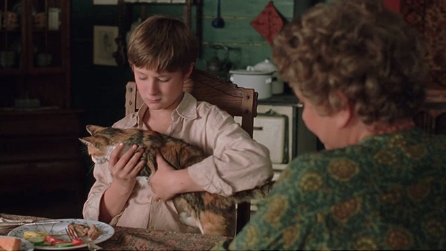 I Am David - David Ben Tibber holding torbie cat Annette with Sophie Joan Plowright