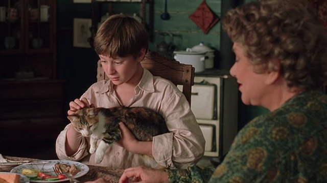 I Am David - David Ben Tibber holding torbie cat Annette with Sophie Joan Plowright