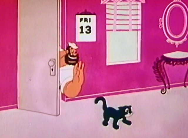 I Don't Scare  - Bluto drops black cat in Olive's house