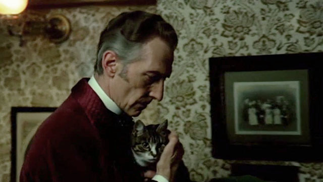 I, Monster - Utterson Peter Cushing hugging tabby cat Small Cat