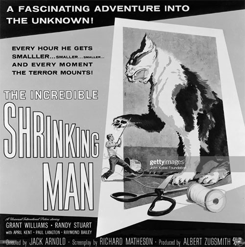 The Incredible Shrinking Man - black and white movie poster