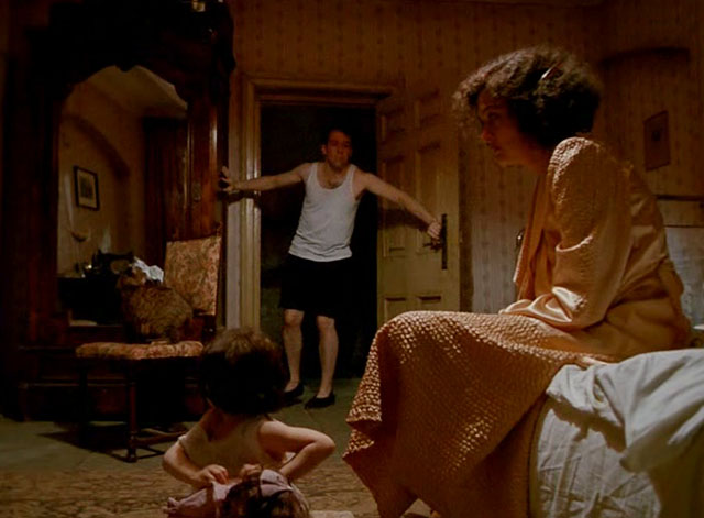 The Inner Circle - Ivan Tom Hulce entering room with longhair tabby cat on chair and Sonia Lyubov Matyshina with Katya Vera Ekroimova