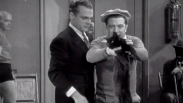 It's Showtime - Jimmy Cagney Frank McHugh and black cat from Footlight Parade