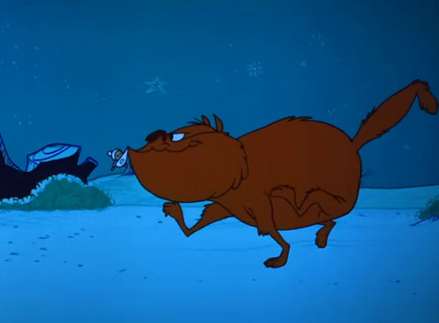 I Was a Teenage Thumb - orange cartoon cat sneaking outside with tiny baby