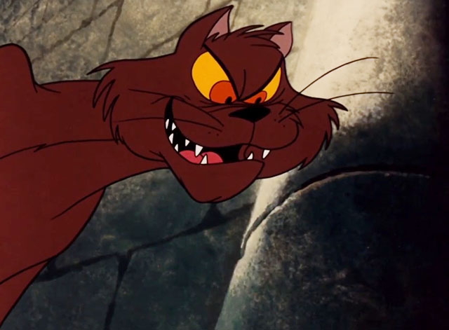 Jack and the Beanstalk - cartoon brown cat looking happy